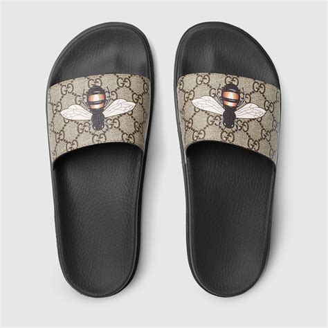 gucci slides with bees|gucci colorful platform slides.